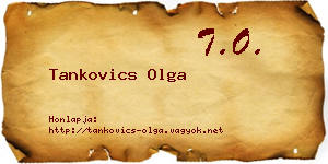 Tankovics Olga névjegykártya